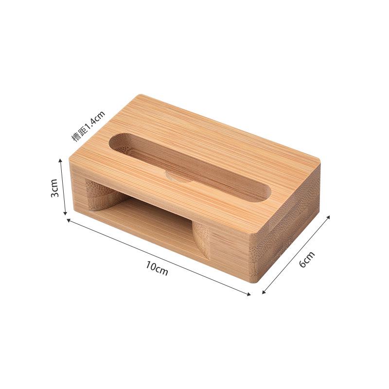 Bamboo Phone & Tablet Holder with Amplifier - Customizable Logo