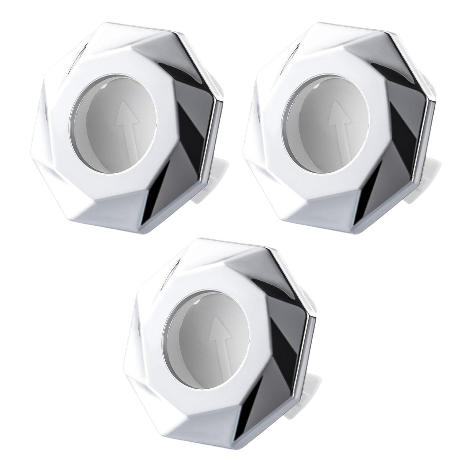 

Набор из 3 прочных АБС-материалов Крышки переливов для раковины для ванных комнат дома и в отеле Элегантный цвет Быстрая установка серебряный