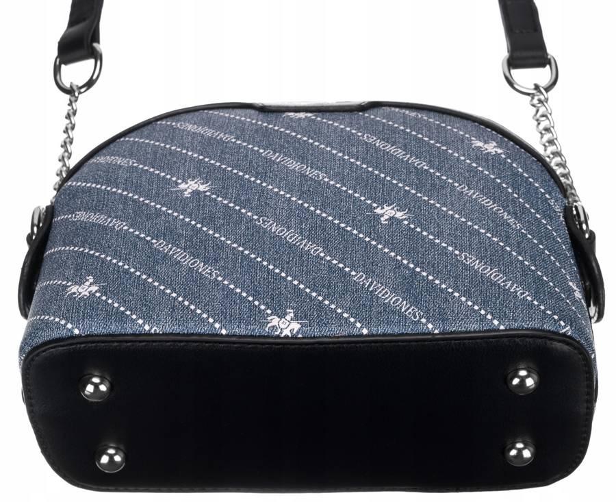 Women's messenger bag made of eco-leather imitating jeans - David Jones