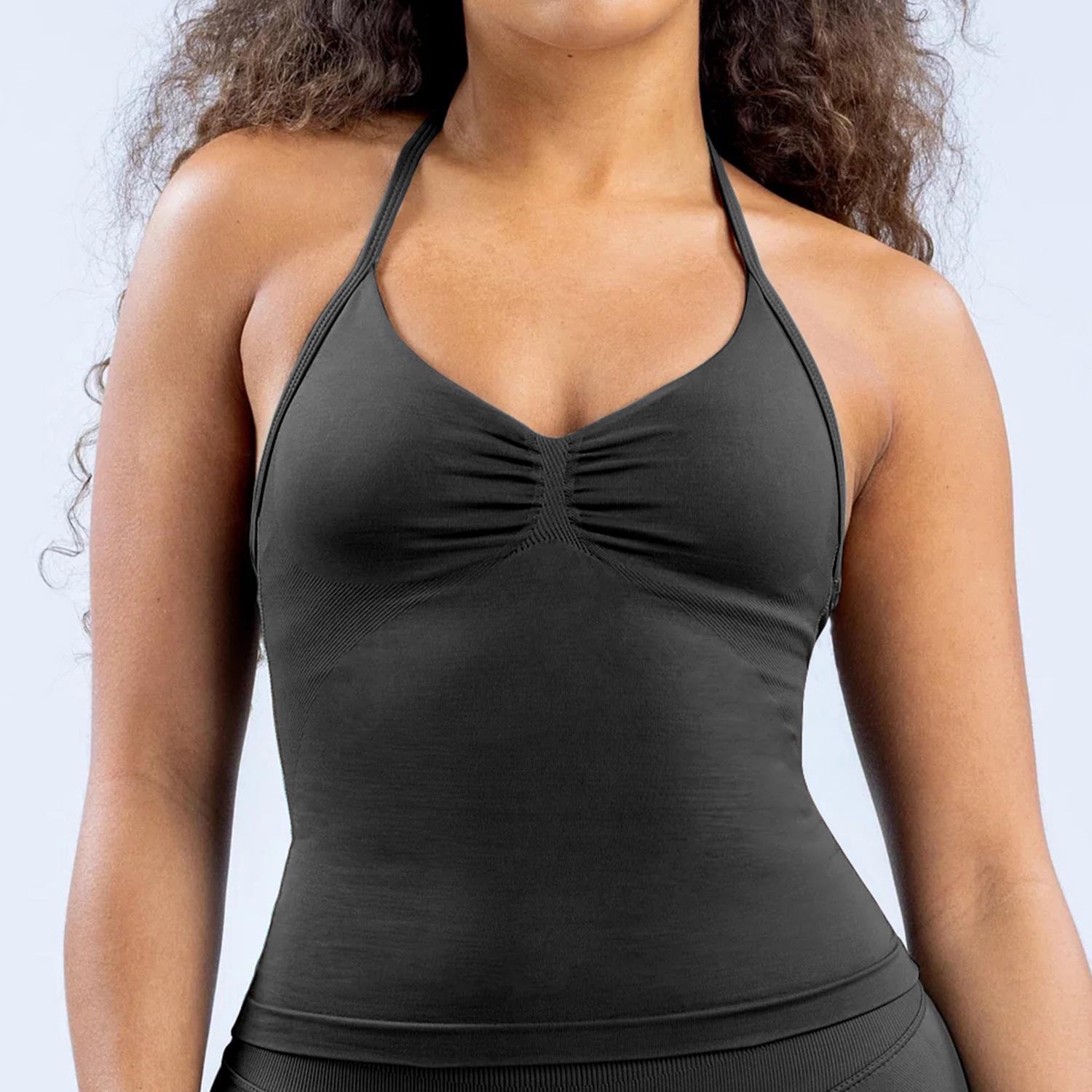 Seamless Cross-Back Yoga Set: High Elasticity & Quick-Drying XL