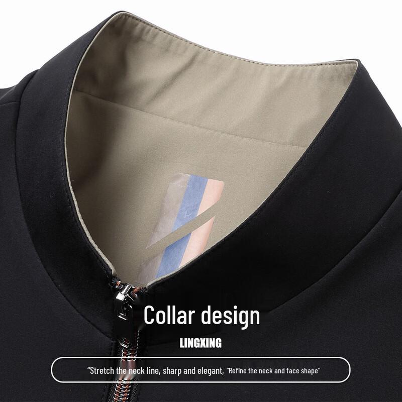 Peimeng Men's Business Casual Stand-Collar Jacket