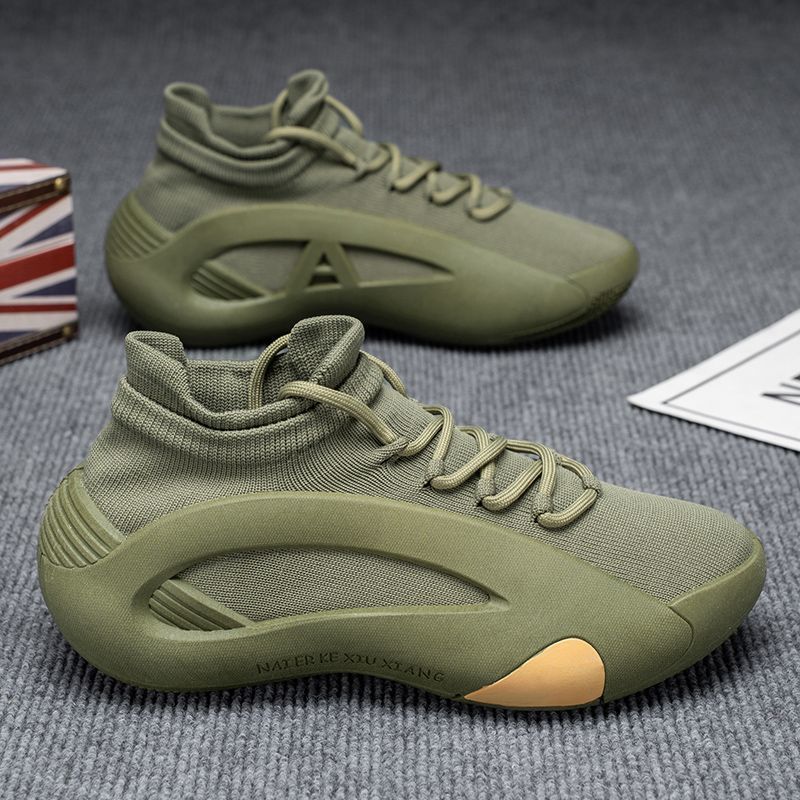 

Men s shoes 2025 summer new men s mesh breathable light lazy one pedal men s shoes trend Korean version board shoes men s 44 зелений