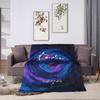 Coraline Halloween Horror Blanket Flannel Spring Autumn  Portable Lightweight Throw Blankets for Home Car Bedding Throws