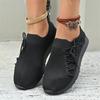 Yellow Women Casual Shoes Breathable Knitted Women Sneakers Soft Sole Woman Flat Shoes Outdoor Spring Summer Mesh Female Shoes