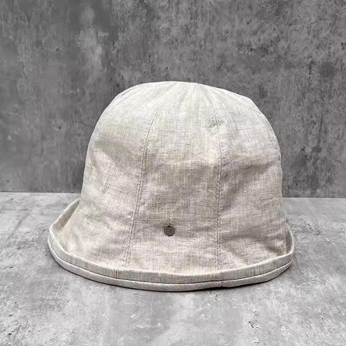 Bilateral Slack Linen Small Edge Bucket Hat Spring And Summer Face Small Retro Sunshade Basin Hat Versatile Bucket Hat