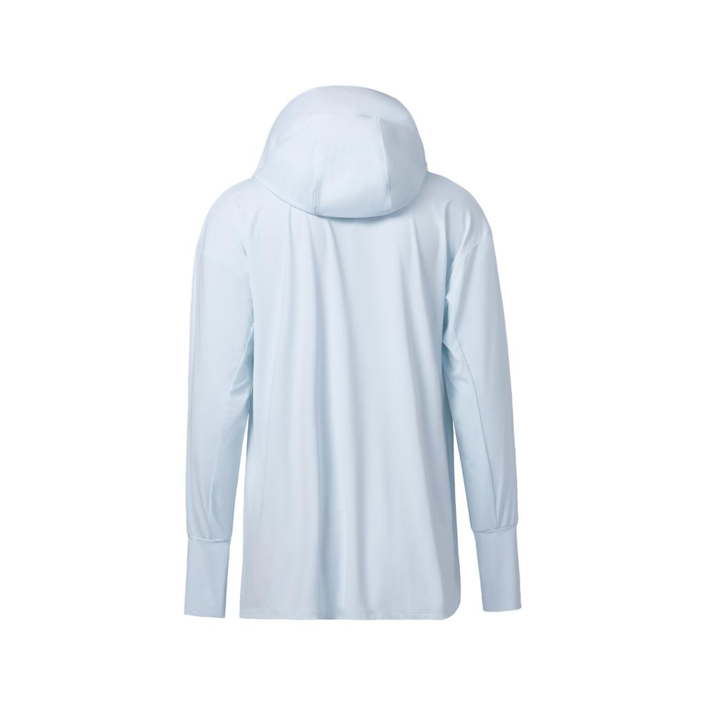 Li Ning Fitness Loose Cooling Comfortable Breathable Sun Protection Clothing Women tops Light-Sky-Blue AFDVA74-4