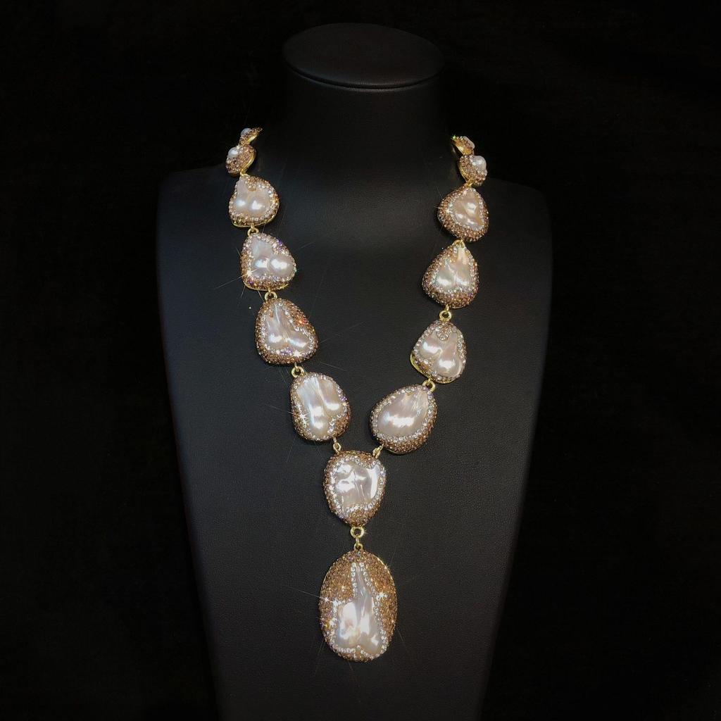Natural Baroque Pearl Set Fashion Light Luxury European and American Four-piece Set Full String Pearl Necklace 2026