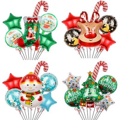 Christmas Balloon Suit Santa Claus Snowman Elk Xmas Tree DIY Christmas Globos Kid Gifts For Home New Year 2024 Navidad Decor