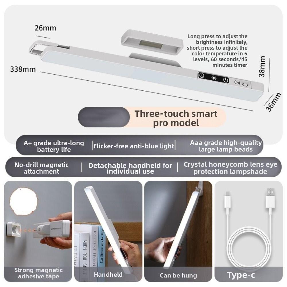 Eye Protection LED Touch Table Lamp 3/5 Color with Remote Control Dimmable Night Light Energy Saving Punch Free