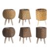 Woven Plant Rack Flower Frame Pots Straw Pots Hand Arrangement Plant Stands Indoor Holder Stool Pots Trays