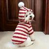 Striped Dog Sweatshirt With Hat Dog Vest New Pug Teddy Coat  Chihuahua Outfits