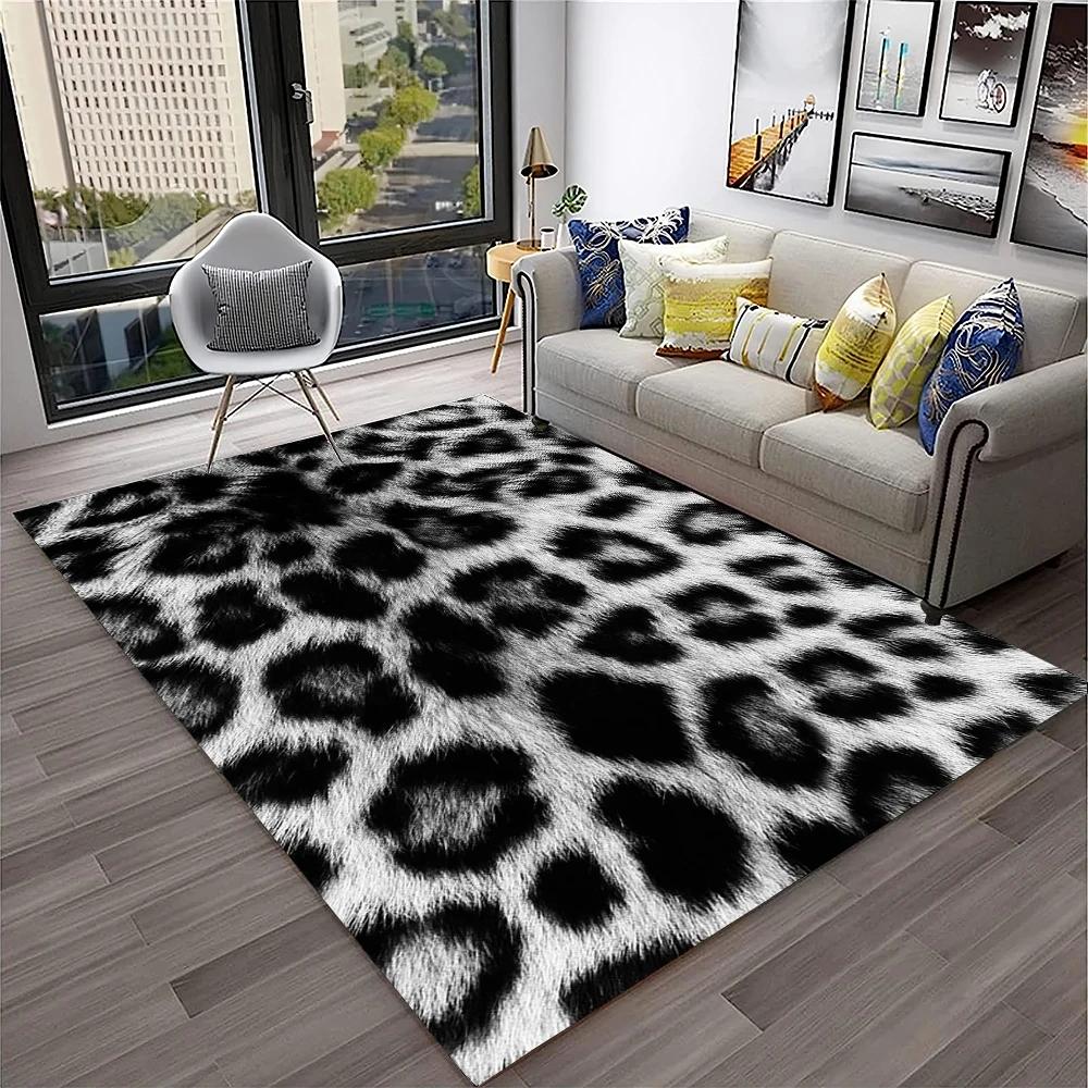 Wild Leopard Stripe Print Series Carpet Rug for Home Living Room Bedroom Sofa Doormat Decor,kid Play Area Rug Non-slip Floor Mat