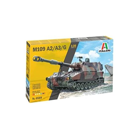 ITALERI Tamiya 1/35 Military Series No.6589 M109A2/A3/G Self-Propelled Artillery Plastic Model 38589