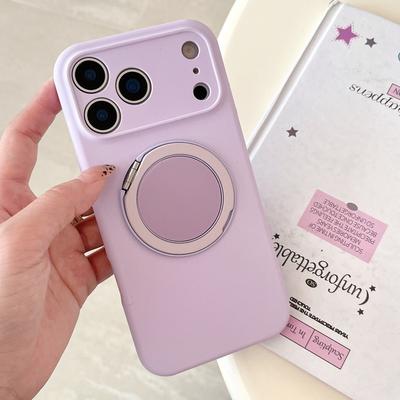 Originální kryt na telefon z tekutého silikonu Pro iPhone 17 16 15 14 Pro Max 17Pro 16Pro Air 360° Otočný stojánek Držák Měkký nárazuvzdorný kryt