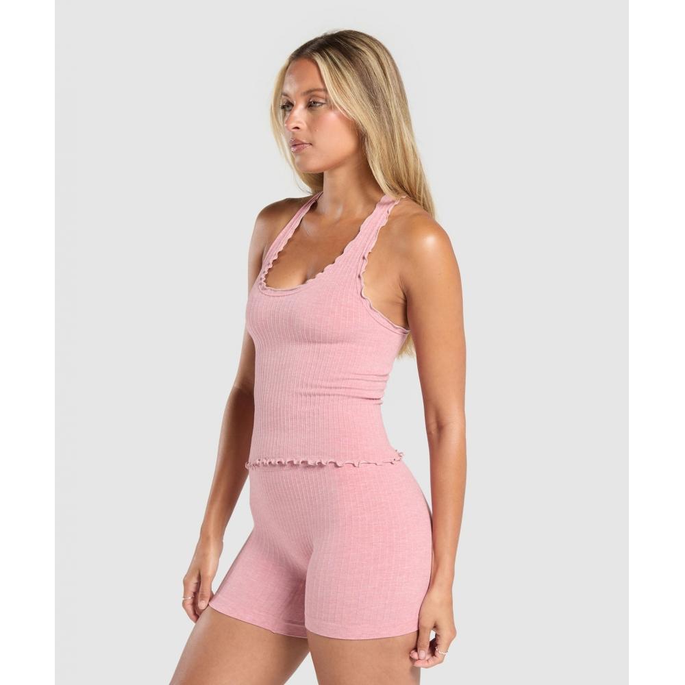 Gymshark Luxe Seamless Tank Cosy Pink Marl B9a6t Kcck