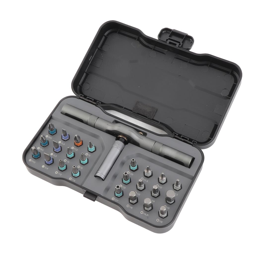 RS1 24 In 1 Multi-purpose Ratchet Wrench Screwdriver S2 Magnetic Bits Tools Set DIY Household Repair Tools Set