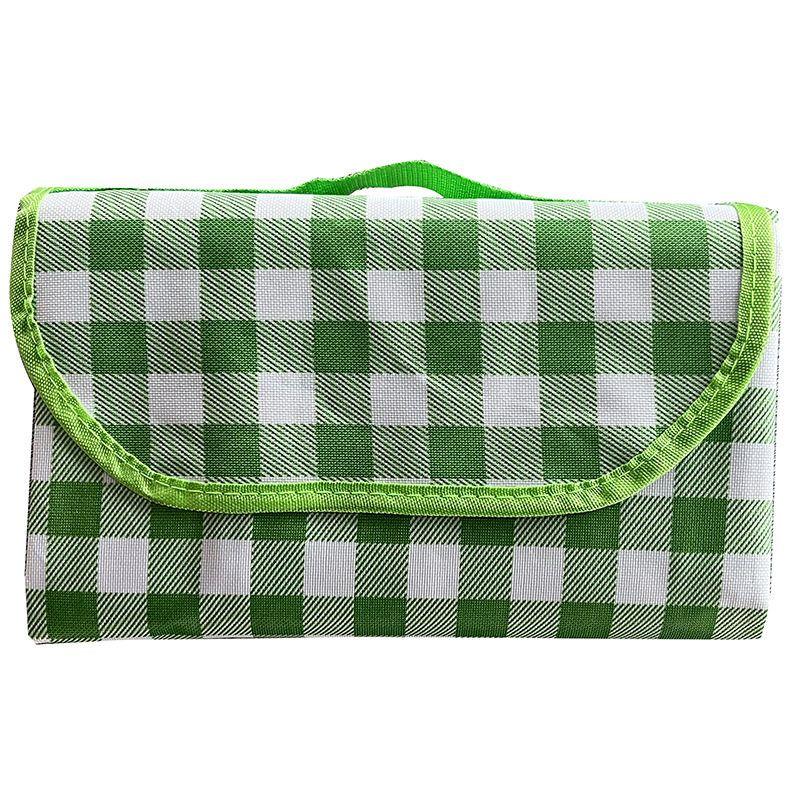 

Picnic Mat Moisture-Proof Mat Ins-Style Trendy Checkered Thickened Oxford Cloth Picnic Mat Portable Foldable Outdoor Ground Mat Green and White Grid [Non-Woven Fabric] 1* 1.5m