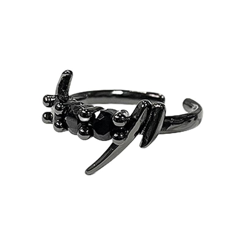 Love Dark Cross Open Ring Set Personality Fashion High Sense Light Luxury Ring Women