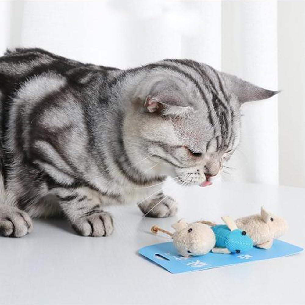 LYHMHAMY Cat Toys, Pet Toys, Mouse Toys, Set of 8, Cat Toys, Anti-Obesity, Exercise Stress Relief, Pet Supplies (Colorful)