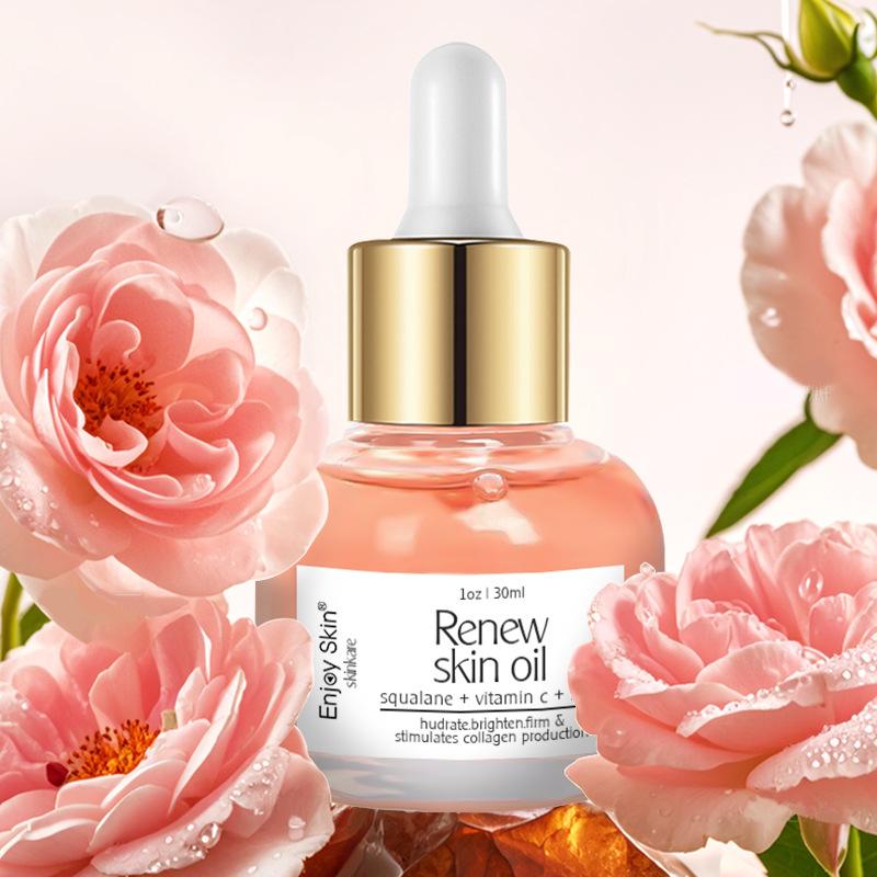 Rose Face Serum Oil for Dry Skin, Hydrating Glow, Anti-Wrinkle, Nourishing Facial Oil