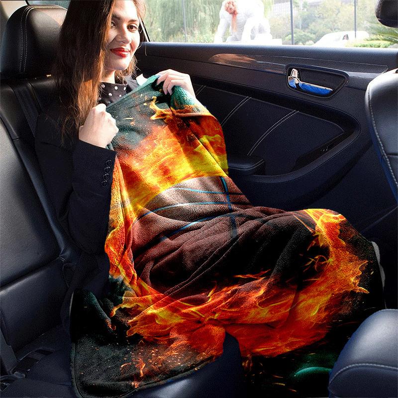 1pc Basketball Printing Lightweight Flannel Blanket, Comfortable and Warm Blanket, for Camping Sofa Bed and Couch Office, Suitable for Gift B