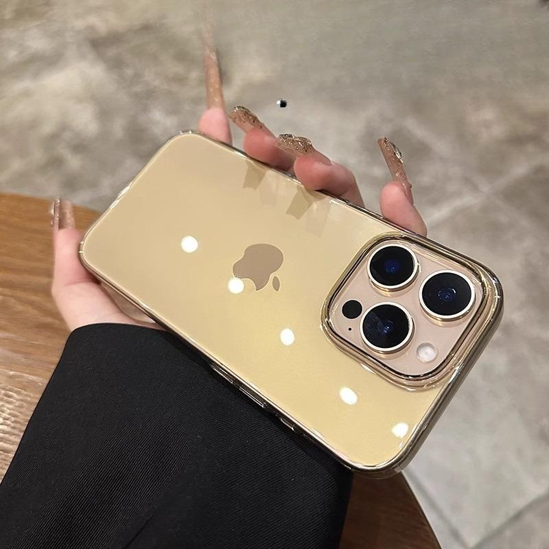 Ice Crystal Transparent  Suitable for Apple 16ProMax Simple and High End IPhone15 Phone Case New 14 Ultra Thin PC