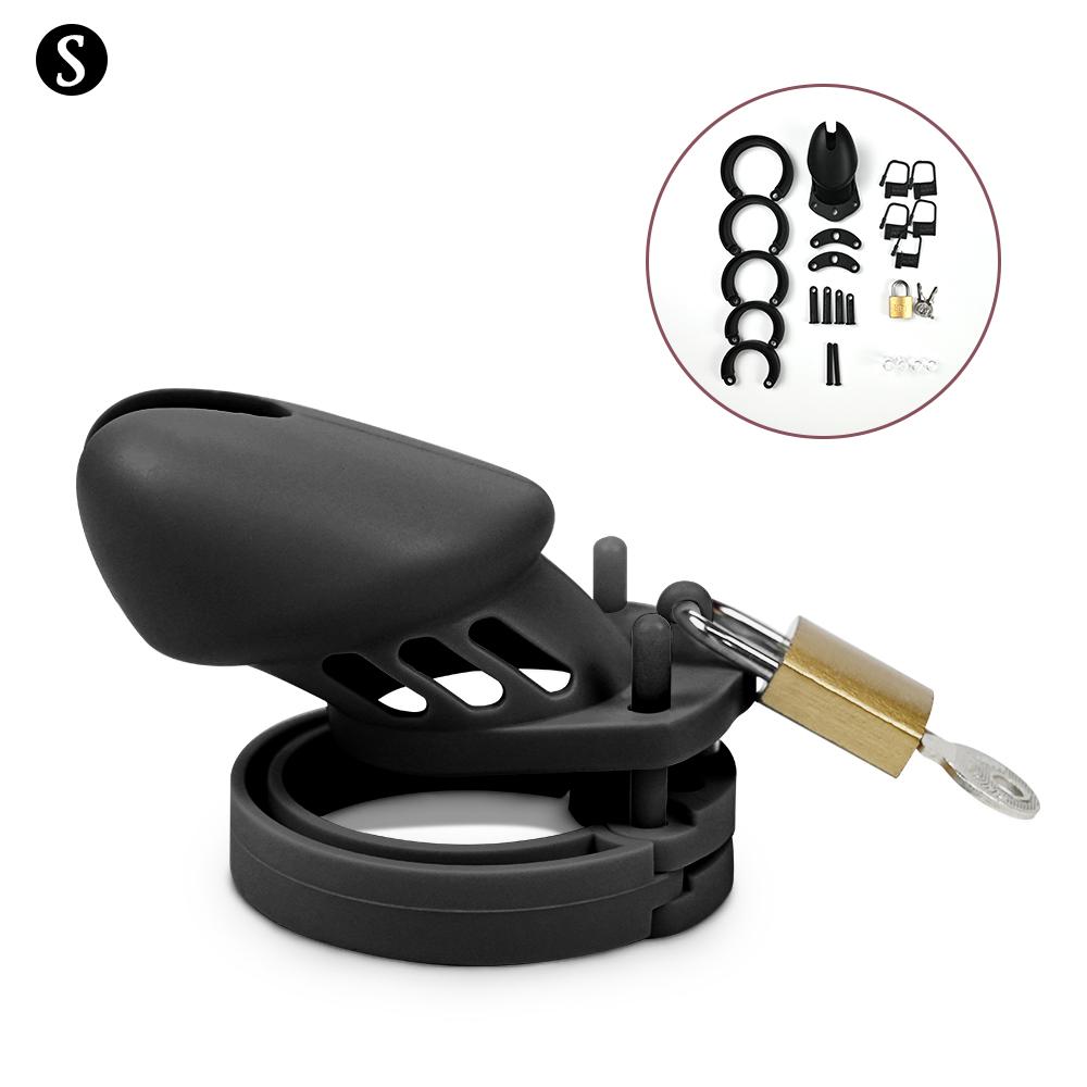 Male Chastity Cage Penis Lock With Lock Key Virginity For Men Breathable Cock Ring Men'S Cb Cock Cage Sm Urethra Lock Device Toy