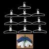 10 Mini Hangers White Coat Dress Doll Plastic Clip Hangers For Doll Wardrobe