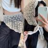 Trendy Lace Hollow Out Triangle Hair Scarf Headband Women Girls Mini Skirt Y2K Hip Curtain Waist Chain Waist Accessories
