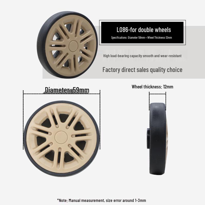 Universal Wheel Replacement for Luggage Suitcase: Leather Caster Rubber Roller Rim Repair Accessories