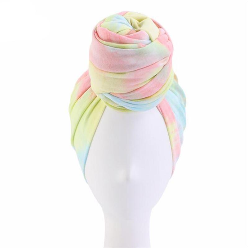 India Turban Women Printed Turban Big Flower Headwear Bandana Hijab Long Turban Hair Accessories