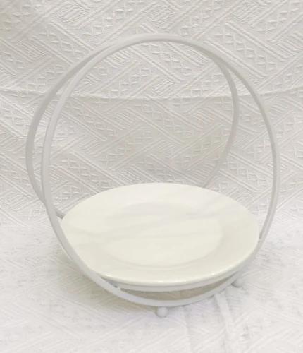 Iron Ceramic Cake Pan Cake Stand Fruit Basket Dessert Plate Fruit Plate Display Stand Sushi Plate Snack Tray Refreshment Tray