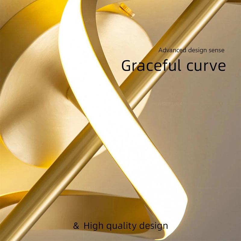 Modern LED Pendant Light Minimalist Gold Black White Hanging Lights For Bedroom Bedside Living Rooms Study Decorate Lamps