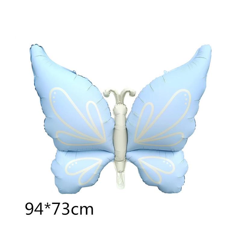 Barevný kreslený hliníkový balónek ve tvaru motýla pro narozeninovou dekoraci