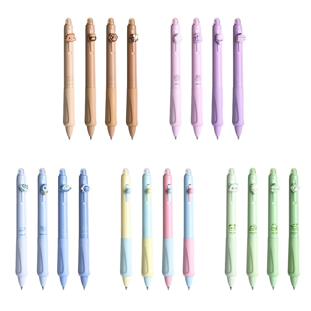 4 Pcs 0.5mm Retractable Gel Pen Neutral Pen Creative Erasable Pen Writing Pen Signature Pen Office School Supplies