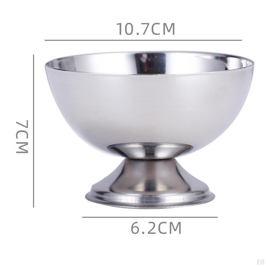 Cereal Bowl Dessert Display Footed Fruit Salad Ice Cream for Home