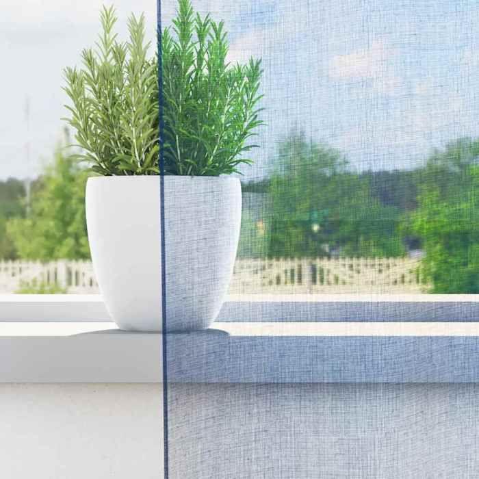 VidaXL Sheer Curtains with Loops 2 Pcs Royal Blue 140x245 Cm, Net Curtain, Transparent Curtain, Window Voile, 4102304