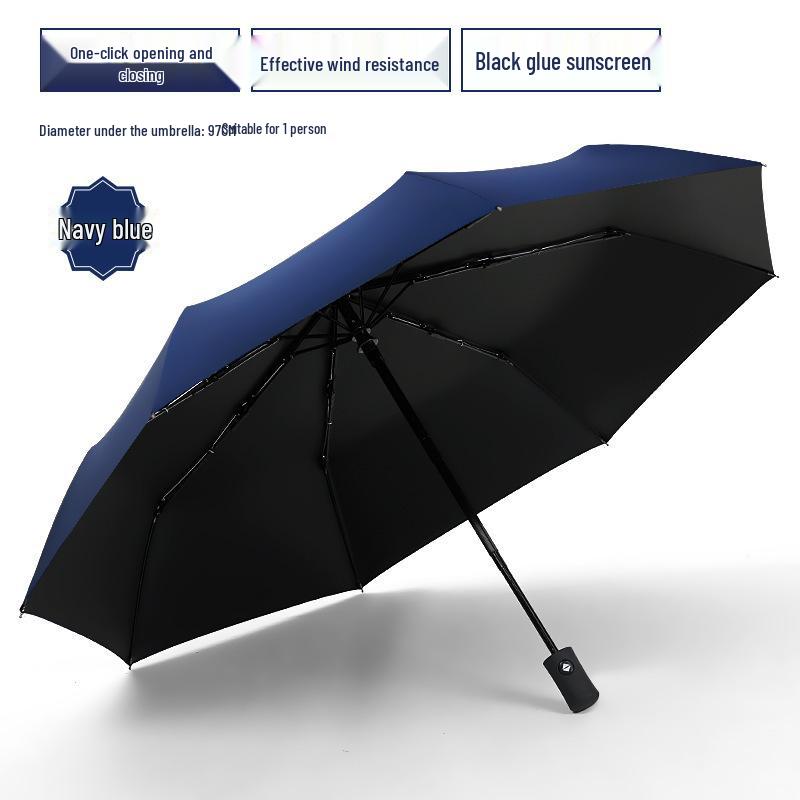 Dual-Use Anti-UV Large Folding Umbrella for Rain and Shine