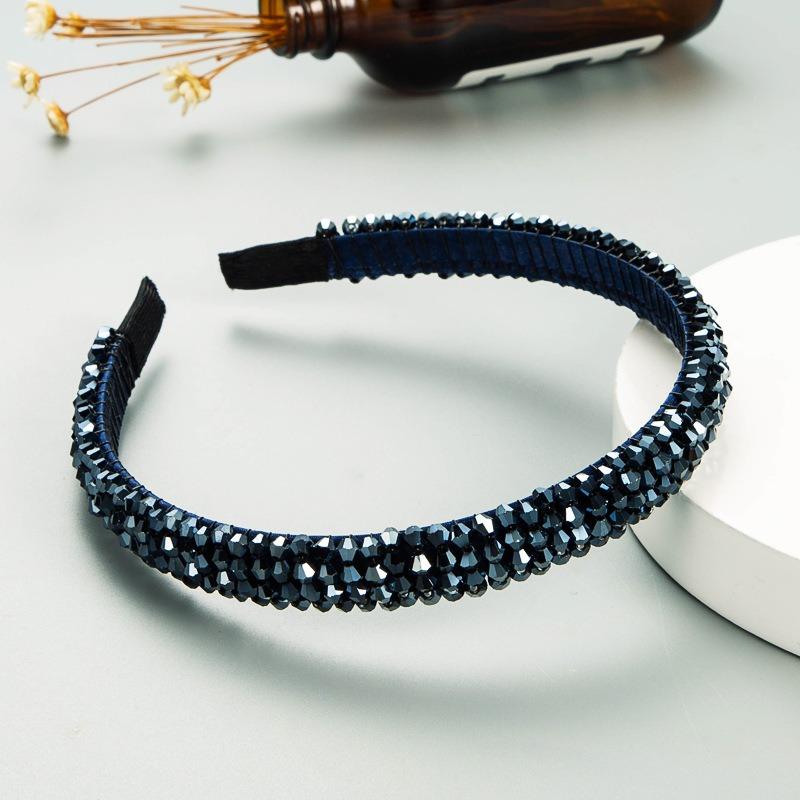

Hairband: Fishline Woven String of Crystal Hairband, with A High-end Touch, Suitable for Face Washing. Темно-синій