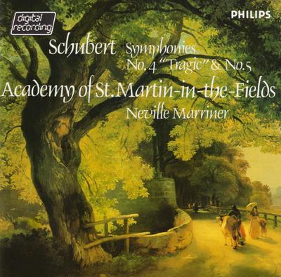 CD FRANZ SCHUBERT  THE ACADEMY OF ST.  Symphonies No.4 Tragic  No.5 4100452 Philips 1983 Japan Classical Used