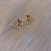 Light Luxury Imitation Pearl Stud Earrings Sweet Heart-shaped Ear Stud For Women Fashion Party Wedding Brid Jewelry Gift