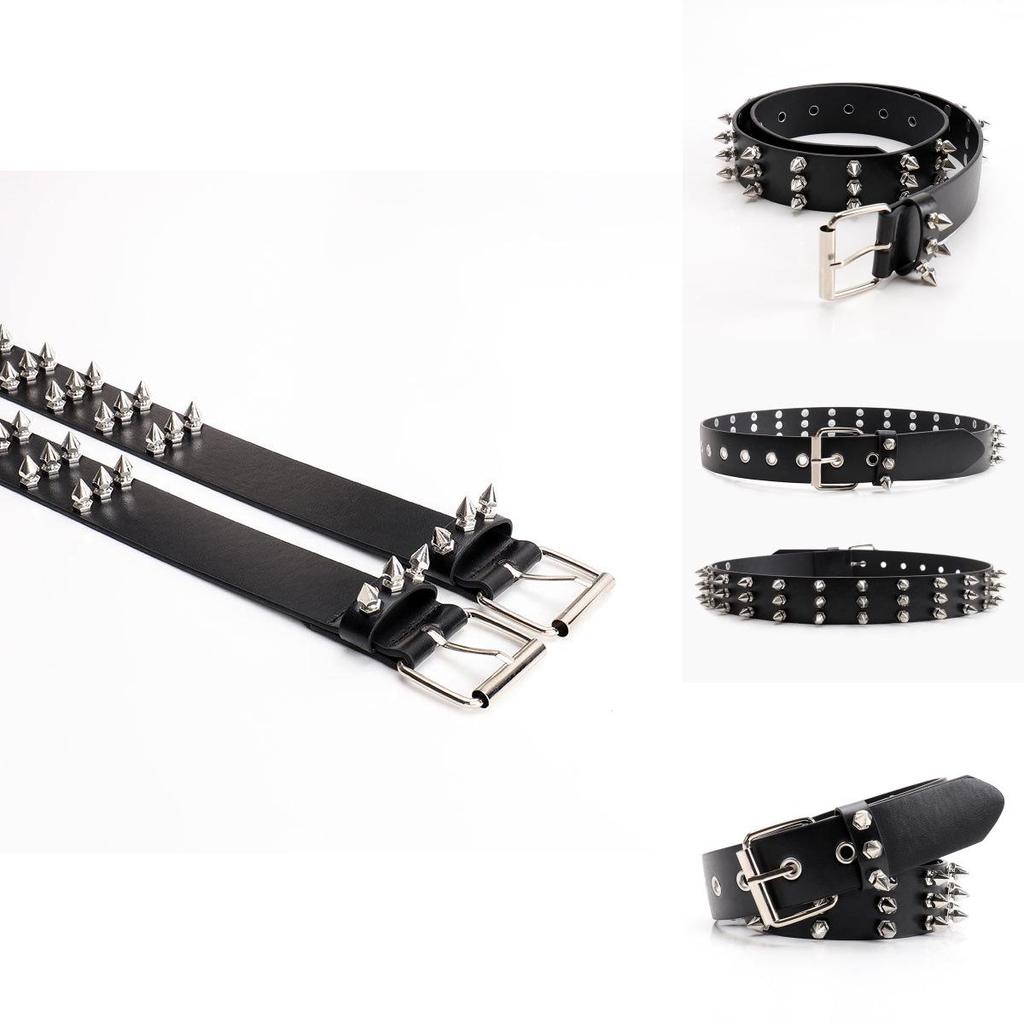 Fashion Solid Color Rivet Design Women Casual Belt For Street Style Fashion