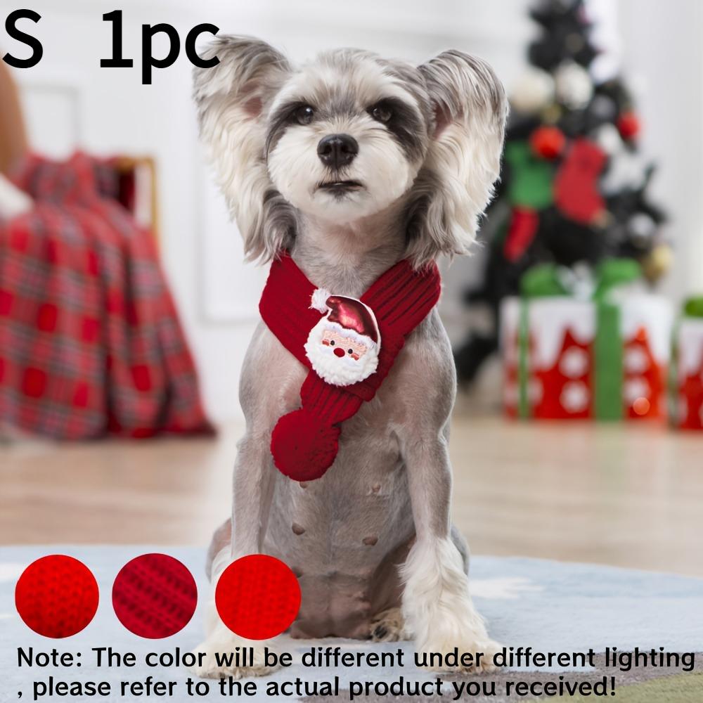 1pc fknitted pet collar, winter cat/dog neck warm scarf, pet Christmas scarf,pet clothing accessories,warm holiday accessories