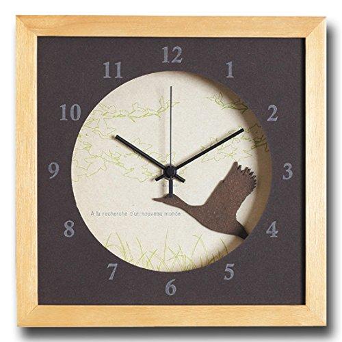 K-ART.JAPAN Wall Clock DECLOCK Verdure Natural Swan DC-3006