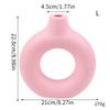 Donut Plastic Vase White Black Pink Cute Round Vase Flowerpot Ornaments for Living Room Dining Table Office Home Decor