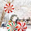 1-5PCS Inflatable Christmas Candy Ball Outdoor Lawn Garden Decoration Holiday Ornament Fun Party Prop Festive Display Decor