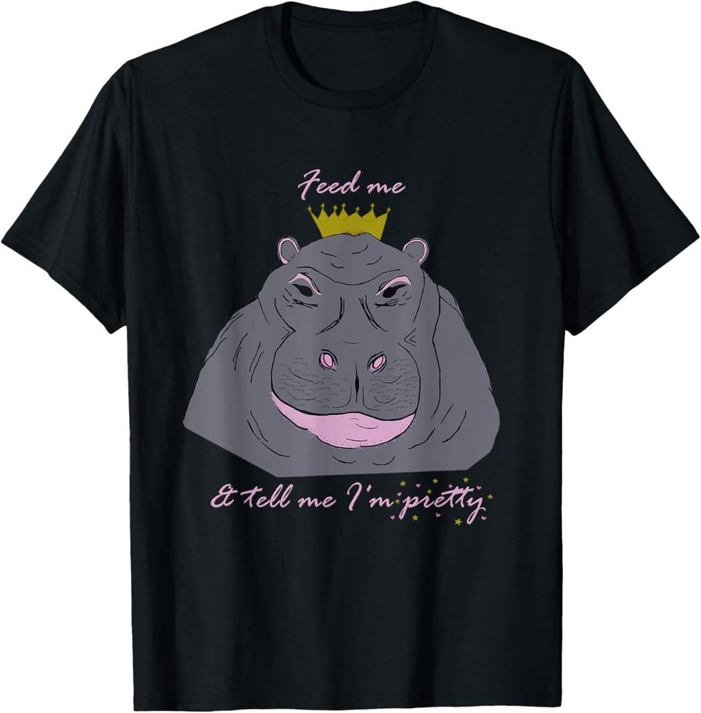 Feed me  hungry hippopotamus funny T-Shirt Unisex T-Shirt M