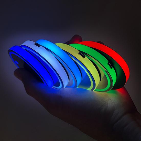 LED Car Cup Holder Light 7 Colors Light Up Cup Coaster USB Rechargeable Interior