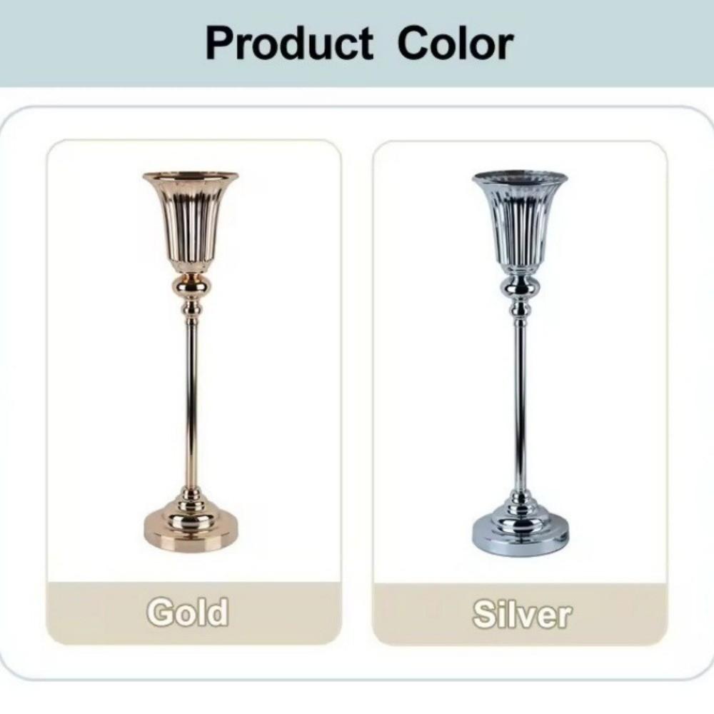 Golden Flower Vase Metal Table Flower Vase Retro Artificial Flower Vase  Home Decoration