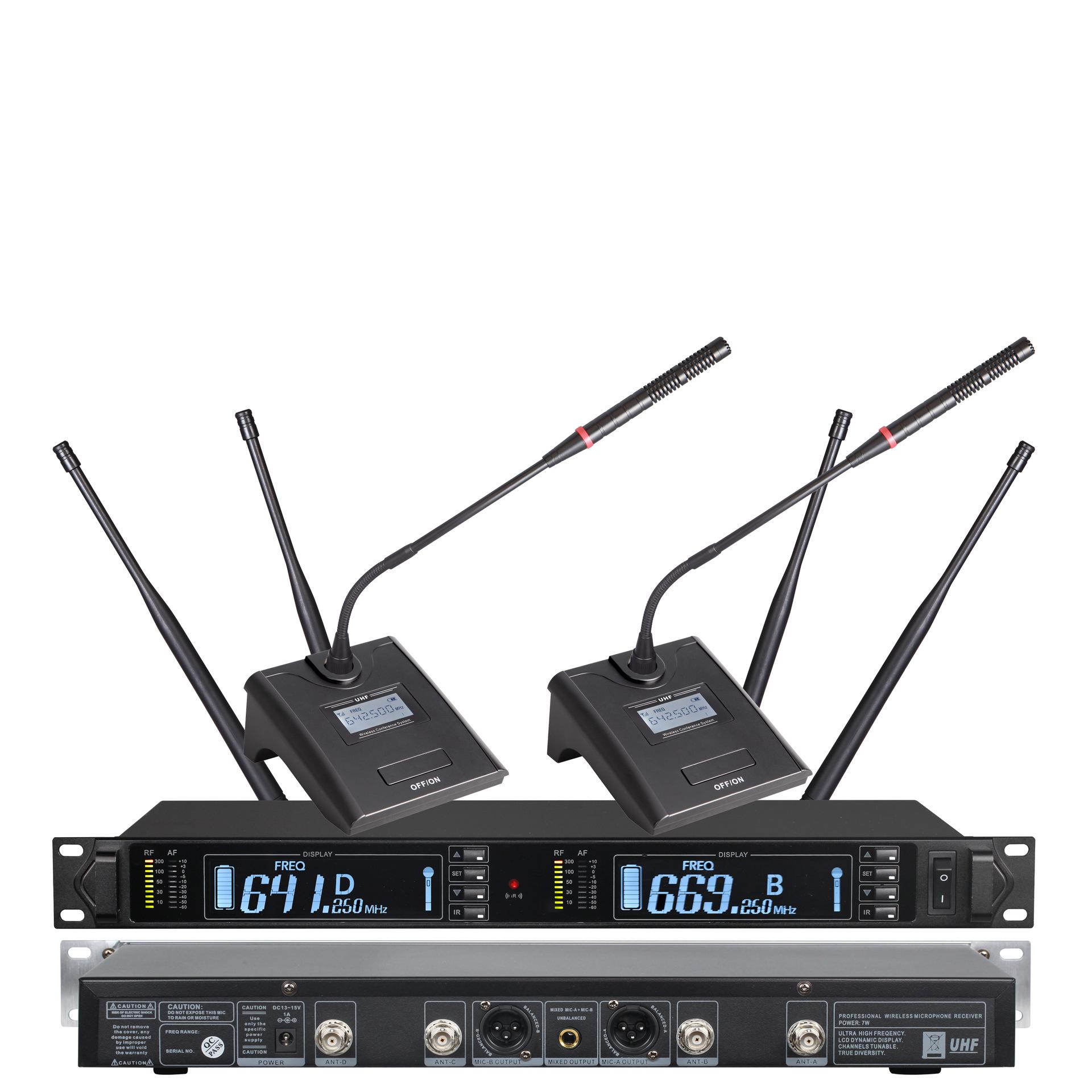 

Dual True Diversity Wireless Conference Microphone. EU Plug